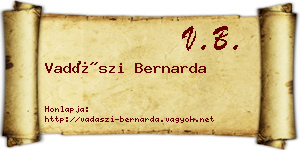 Vadászi Bernarda névjegykártya